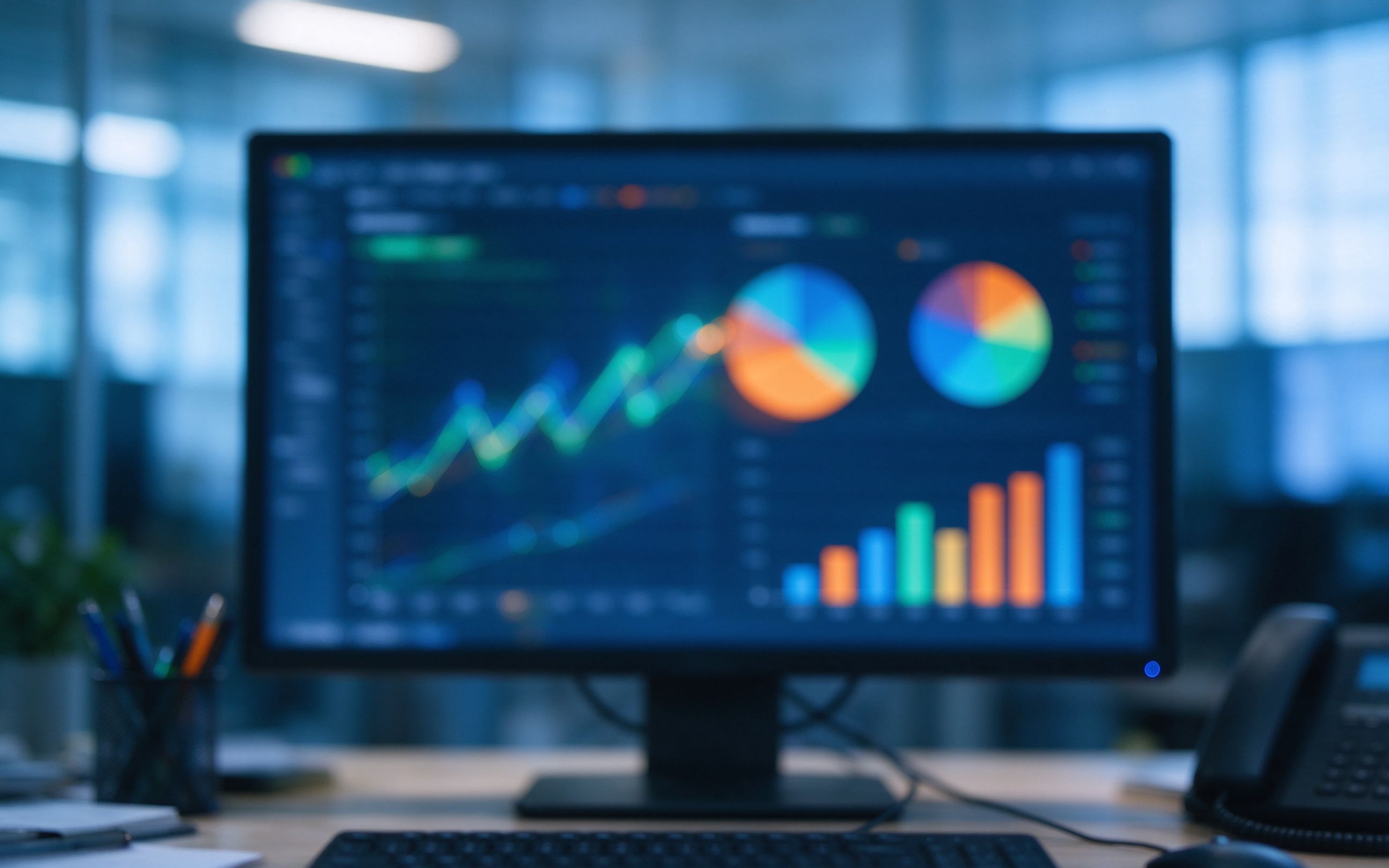 Cloud infrastructure cost dashboard on a monitor