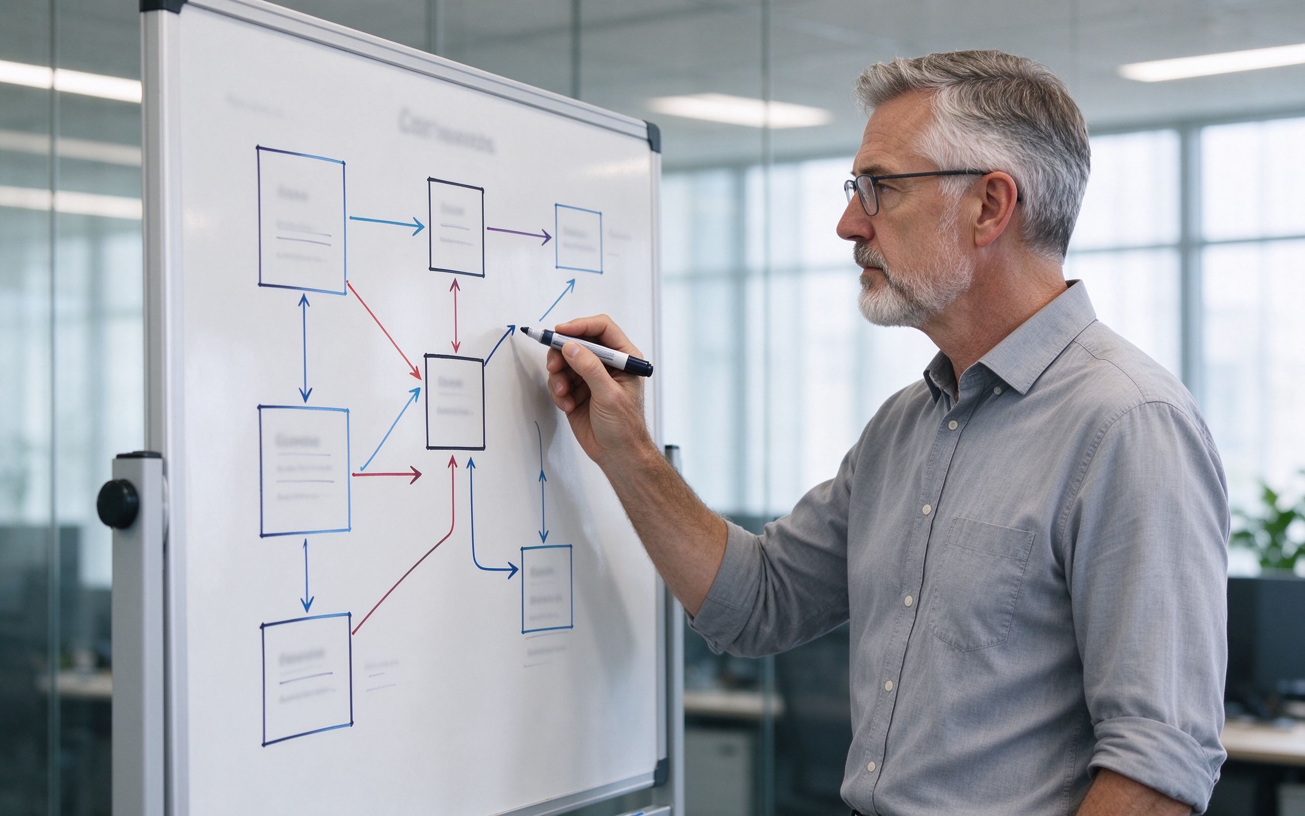 Engineer reviewing a legacy system modernisation roadmap