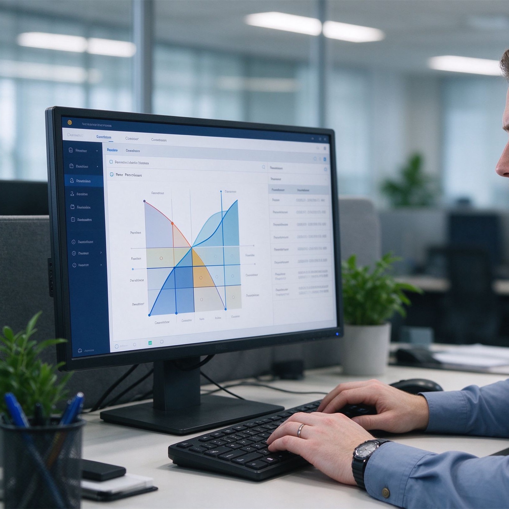Access control and audit trail configuration on an internal administration screen